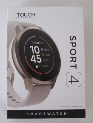 New iTouch Sport 4 Health & Fitness Smartwatch Titanium - Image 1 of 2
