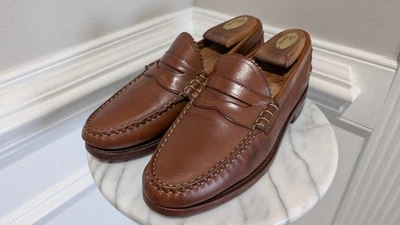 Allen Edmonds Kenwood Men's 7.5 D Penny Loafers Tan Saddle Leather 44000 - Image 1 of 4
