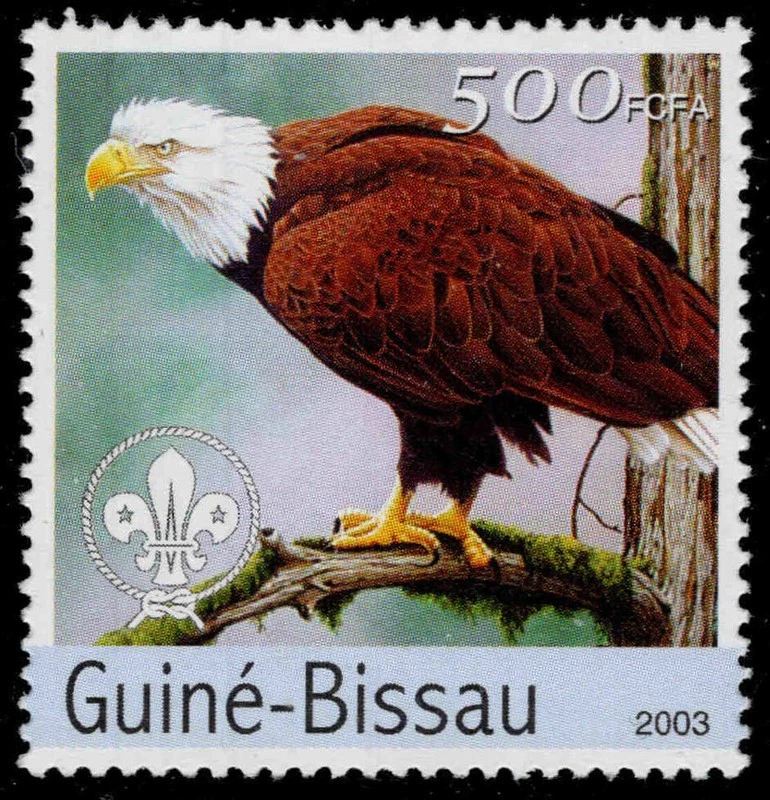 GUINEA BISSAU Mi 2600 - Bald Eagle "Haliaeetus leucocephalus" (pc33640) — 第 1/1 张图片