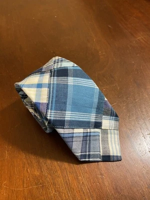 Corbata de trabajo con parche azul de algodón J CREW Foto 1 de 4