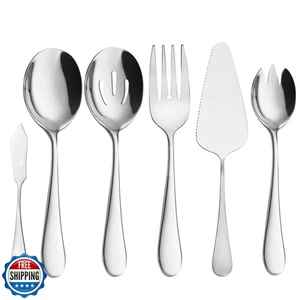 AOOSY Utensilios para Servir, Juego de 6 Piezas de Acero Inoxidable para Servir Anfitriones - Imagen 1 de 5