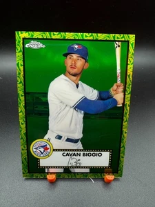 2021 Chrome Platinum Anniversary Green & Yellow 70th Refractor /99 Cavan Biggio - Bild 1 von 2