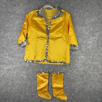 Disfraz de Baile La Merle’s Childs Med Amarillo Satinado Lentejuelas Borde Minion Halloween Foto 1 de 4