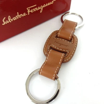Authentic Salvatore Ferragamo Vala Key ring leather [Used] - Image 1 of 4