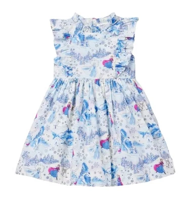 Janie and Jack Disney Frozen Princess Anna Elsa Toile Dress Girls 8 NWT $89 - Image 1 of 4