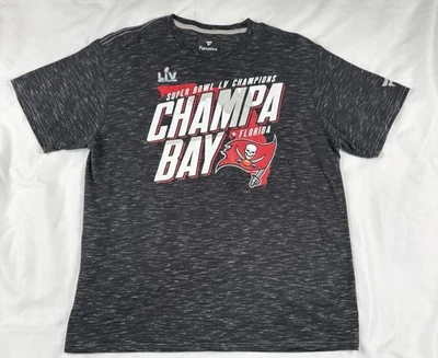 Tampa Bay Buccaneers “Champa Bay” Super Bowl LV Champions Camiseta Fanáticos NFL Foto 1 de 4
