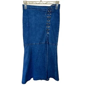 Sexy Falda Fetish by Eve Vintage Mujer Mediana Denim Jean Maxi Sirena - Imagen 1 de 7