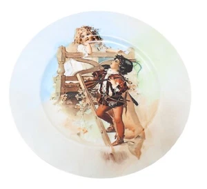 CARL TIELSCH CT ALTWASSER GERMANY 9 3/4" TELLER HANDBEMALT SIGNIERT M ASHBURN - Bild 1 von 8