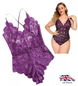 Womens Lace Sexy Lingerie Babydoll Nightdress Thong G-string Underwear Sleepwear - Picture 1 of 5