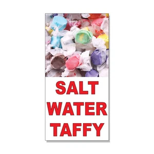 Salzwasser Taffy rot Essen Bar Restaurant Food Truck AUFKLEBER AUFKLEBER Ladenschild - Bild 1 von 1