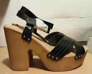 Sandalia plataforma negra Coolway Cohen para mujer talla 9,5 M - Imagen 1 de 6