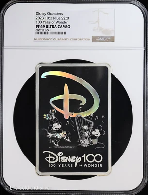 2023 $20 Niue 10oz Silver Proof Disney 100 Years NGC PF 69 Ultra Cameo | Large S - Image 1 of 4