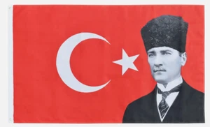 Fahne Flagge Türkei Bayrak 150X90cm Türkische Flaggen Türkiye Bayragi Atatürk - Bild 1 von 3