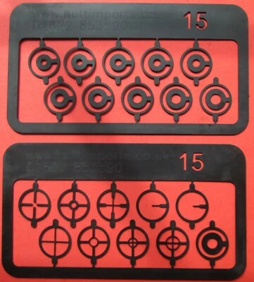 Parker Hale fs22 Túnel previsión 15 mm Juego de elementos de mira objetivo anillo y diversión BSA