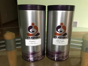 Lot 2 Canister Teavana Dragonwell Green Tea/Capital Heaven Keemun Black Tea 2 oz - Picture 1 of 6
