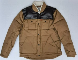 Levi's Men's Mixed Media Quilted Puffer Jacket with Sherpa Lined Collar - NWT - Picture 1 of 12