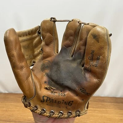 Vintage '60s Spalding 42-885 Mike De La Hog Signature Baseball Glove RHT 10" USA - Image 1 of 4