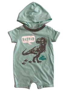 Body nuovo con etichette Jurassic World con cappuccio dinosauro abito bambino unico pezzo - Foto 1 di 1