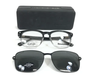 Revolution Eyeglasses Frames Lido GRY Gray Faded w/ Polarized Clip-On 51-19-140 - Picture 1 of 12