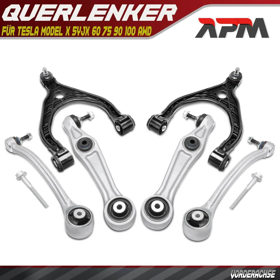 6x Kit Bras de Suspension Avant Gauche Droite pour Tesla Modèle X 5YJX 60 75 90 - Photo 1/4