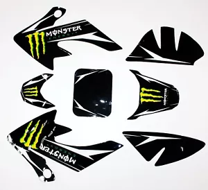MONSTER Decals Graphics Sticker Kit CRF50 Style Fairing PIT PRO Trail Dirt Bike - Picture 1 of 5