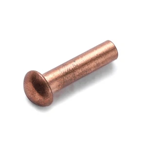 Solid Copper Round Head Rivets M2 M2.5 M3 Copper Dome Head Solid Rivets  - Picture 1 of 6