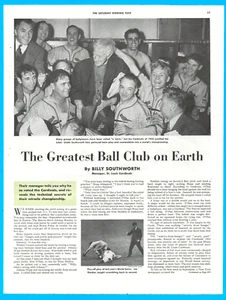 St. Louis Cardinals 1942 World Series Magazin Artikel 4 Seiten Juni 1943 Baseball - Bild 1 von 7