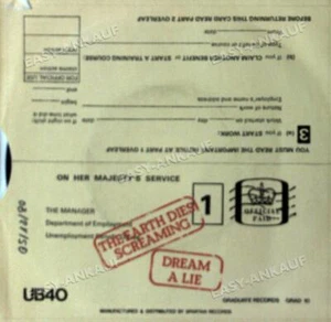 UB40 - The Earth Dies Screaming / Dream A Lie 7" (VG+/VG+) ' - Picture 1 of 1
