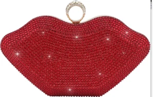 Evening Clutch Rhinestone Purse Handbag Party Wedding - Picture 1 of 8