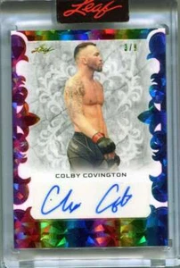 2023 Leaf Superlative Signatures Rainbow Crystals sscc1 Colby Covington Auto 3/9 - Bild 1 von 2