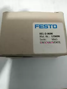 1 PIEZA Válvula Festo HEL-D-MINI 170690 Nueva - Imagen 1 de 1