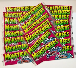 1979 TOPPS MONSTICKERS PUFFY STICKER PACK UNGEÖFFNET (23) PACKS FACTORY SEALED - Bild 1 von 3
