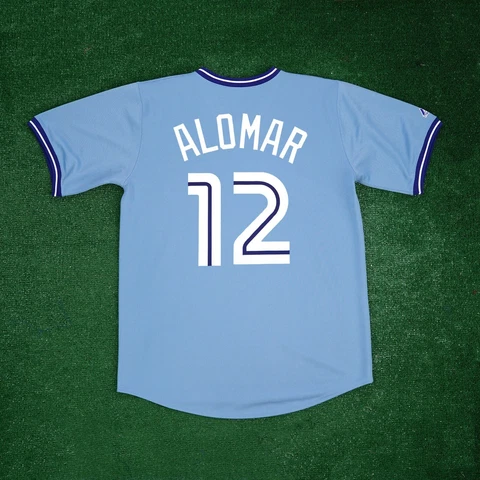 Roberto Alomar Toronto Blue Jays Blue Cooperstown Throwback Men's Jersey Cover