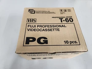 FUJI Blank Professional Grade Videocassette T-60 VHS Tapes PG Series LOT OF 10 - Picture 1 of 4