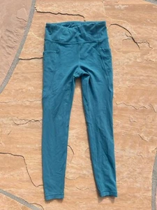 Athleta Girl High Rise Stash Your Treasures Tight Size Medium Teal Green CL - Picture 1 of 3