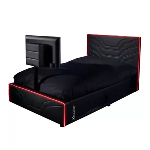 X Rocker Oracle Junior Single Gaming Bed Frame w/ Adjustable Twist TV Mount - Picture 1 of 8