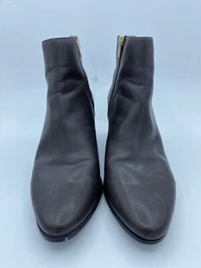 Women’s Calvin Klein Brown With Gold Zipper Heel Trim Zipper Boots Size 10M - Picture 1 of 8