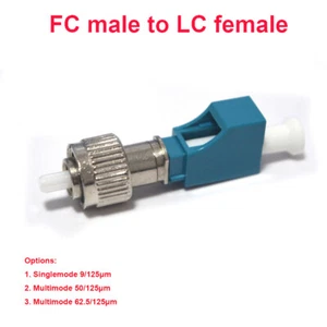2PCS FC to LC Fiber Optic Adapter- FC/UPC male to LC/UPC female 50/125 Multimode - Picture 1 of 3