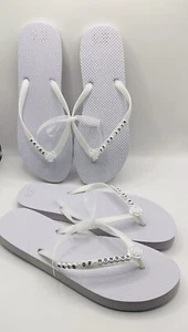 Personalised Bride Flip Flops Wedding Honeymoon Hen Party Bridesmaid Handmade - Picture 1 of 13