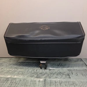 Bolsa de carenado de parabrisas de motocicleta Harley Davidson de cuero negro - Imagen 1 de 8