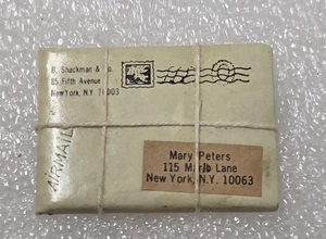 Paquete de cartas Shackman miniatura para casa de muñecas artesanal vintage paquete oficina de correo - Imagen 1 de 6