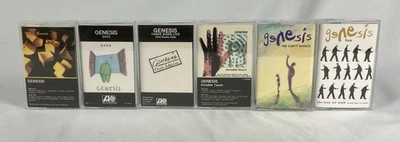 GENESIS Cassette Tape Lot x6 Self Duke Three Live Invisible Touch Can't Dance - Image 1 of 4