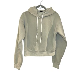 J. Crew Heritage Fleece Cropped Hoodie Damen BW072 Light Sage Green Größe S - Bild 1 von 6