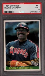 1984 DONRUSS # 57 REGGIE JACKSON ☆HALL OF FAME☆ CALIFORNIA ANGELS PSA 9 MINT - Bild 1 von 1