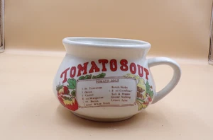 Vintage 1970's TOMATO SOUP Collectible Recipe Soup Mug Bowl - 16 ounce - Picture 1 of 5