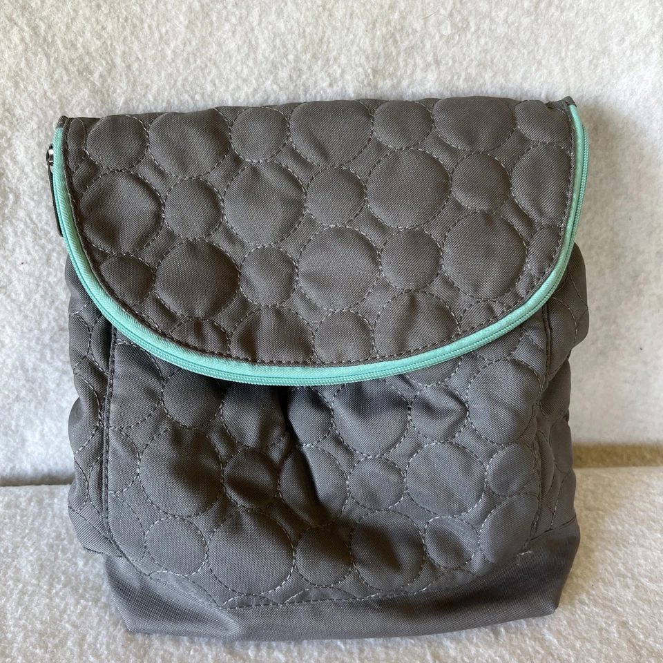 Mochila convertible Thirty-One Vary You de moda gris y verde azulado, cartera, bolsa de almuerzo Foto 1 de 4