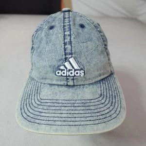 Adidas Sombrero Gorra Correa Trasera Azul Denim Lavado Ácido Bordado Logo Béisbol Para Hombres - Imagen 1 de 10