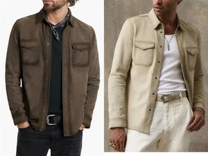 2 Pairs Brand New NWT John Varvatos Izzy Shirt Jackets EU 52 USA 42 Brown & Tan - Picture 1 of 16