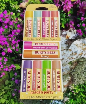 BURT'S BEES Lip Balm Lot 10 Tubes/10 Flavors Including Garden Party Collection - Image 1 of 4