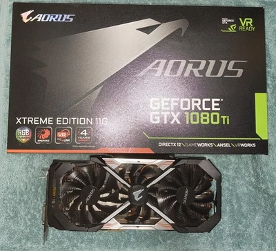 Gigabyte Aorus GeForce GTX 1080 Ti Extreme Edition 11GB GDDR5X Graphics Card GPU - Image 1 of 4
